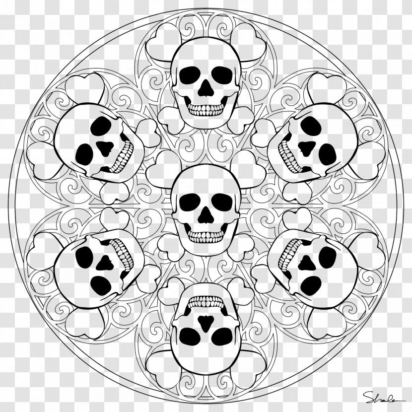 Calavera Mandala Coloring Book Child Skull - Head Transparent PNG