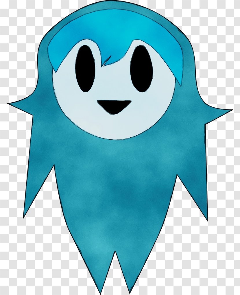 Aqua Turquoise Cartoon Azure Teal - Fictional Character Smile Transparent PNG