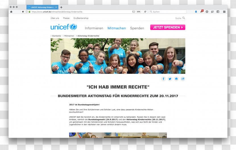 Web Page World Wide Digital Agency Organization Non-profit Organisation - Photography - UNICEF Transparent PNG