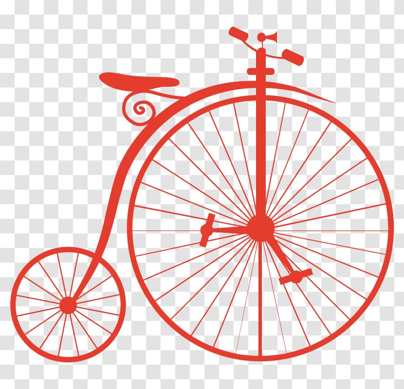Bicycle Wheels Drawing Penny-farthing - Velocipede - Vintage Cyclist Transparent PNG