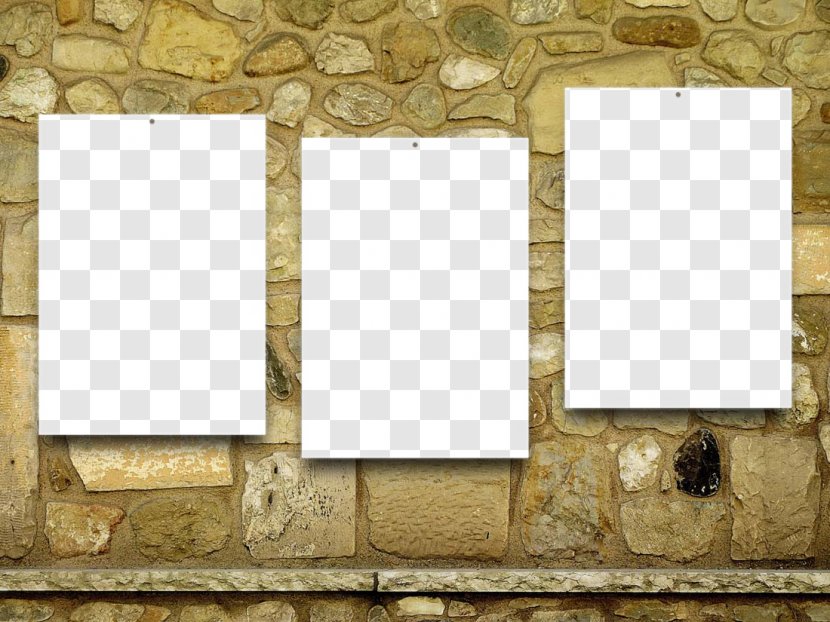 Wall Brick Picture Frame - Floor - Billboard On The Transparent PNG