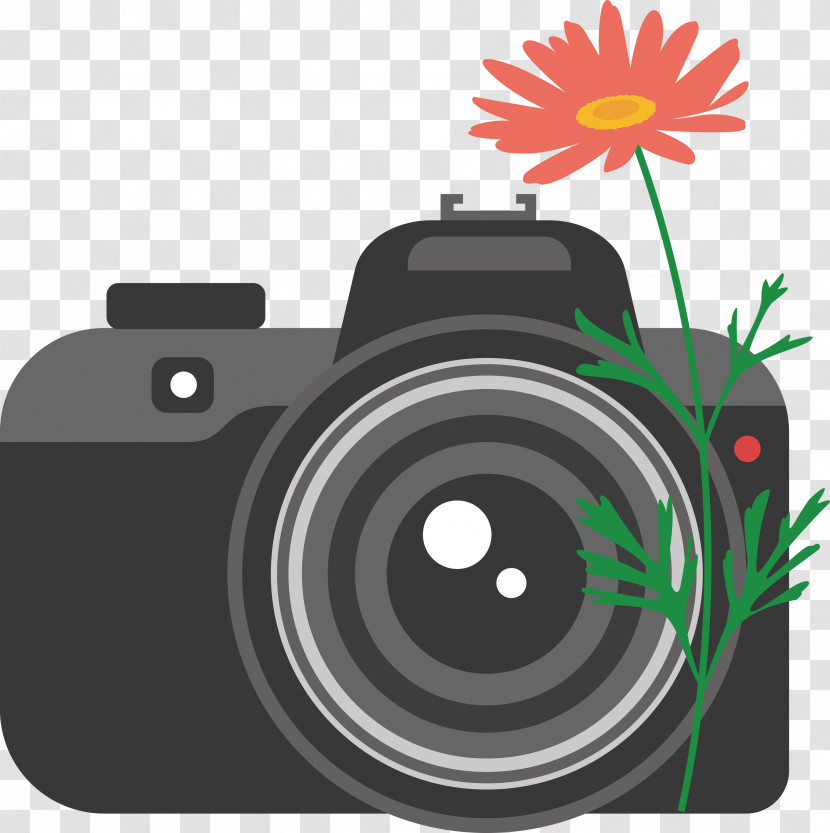 Camera Flower Transparent PNG