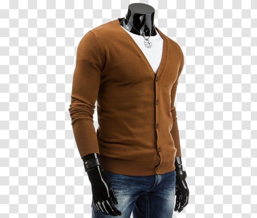 Cardigan Neck Sleeve Jacket Button - Ftp Clients Transparent PNG