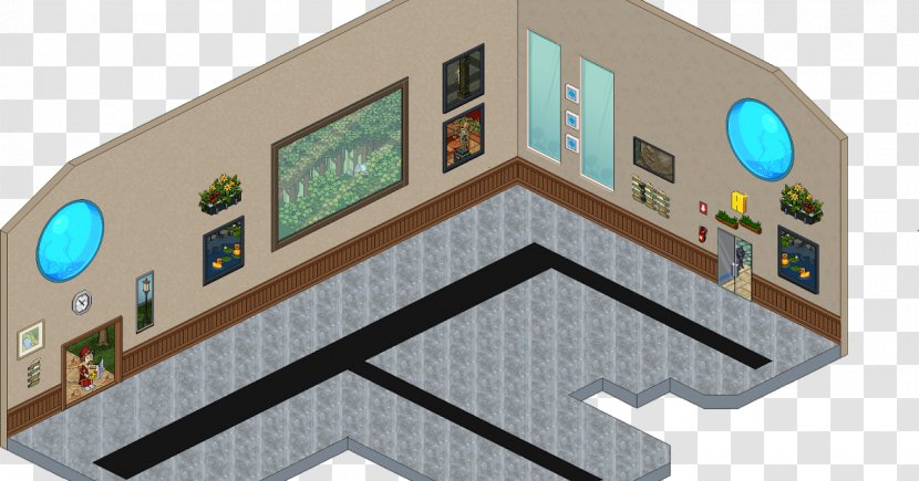 Habbo Hall Lobby House Room - Space - Roof Transparent PNG