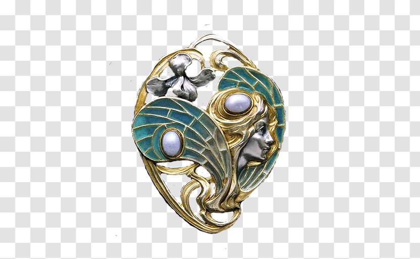 Jewellery Art Nouveau Deco - Jewelry Making - Brooch Transparent PNG