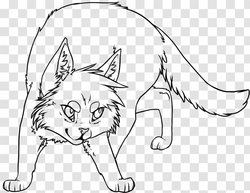 Whiskers Kitten Domestic Short-haired Cat Line Art - Cartoon Transparent PNG