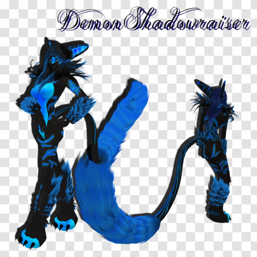 Neon Blue Furry Fandom Art Tiger - Silhouette - Wolf Transparent PNG