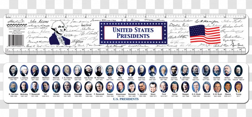 President Of The United States Ruler Third Grade - School Promotion Transparent PNG