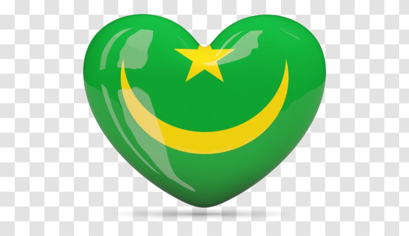 Flag Of Mauritania Heart Transparent PNG
