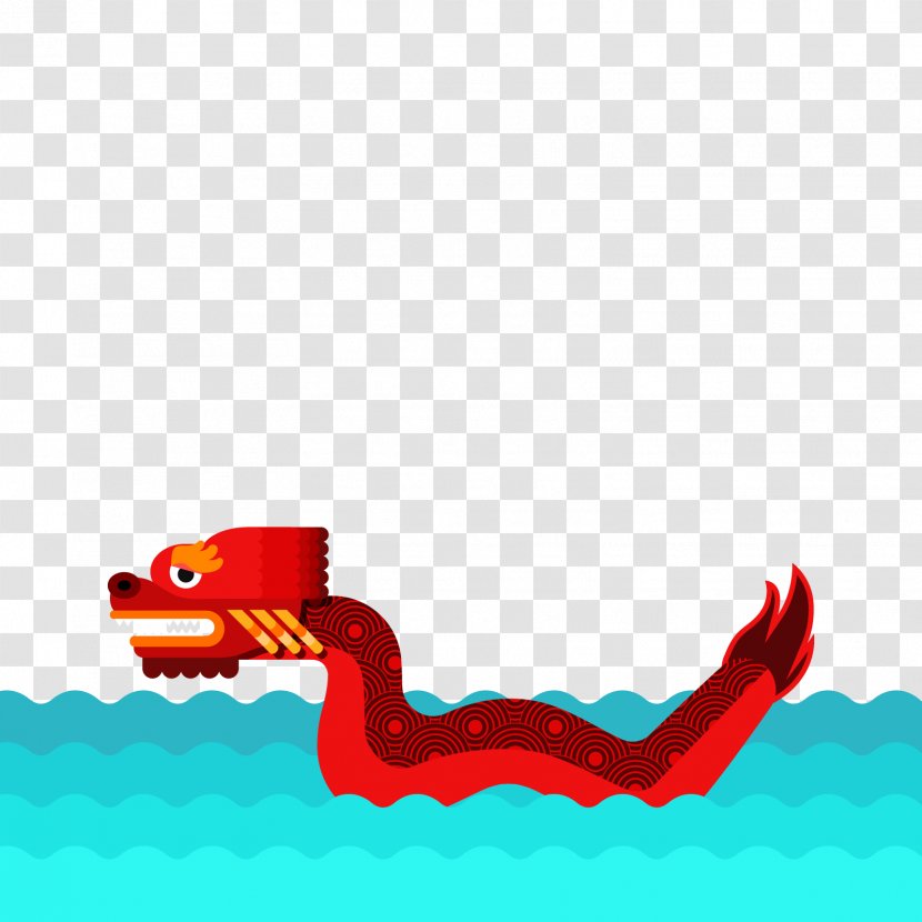 Dragon Boat Festival Bateau-dragon Cartoon - Vector Transparent PNG