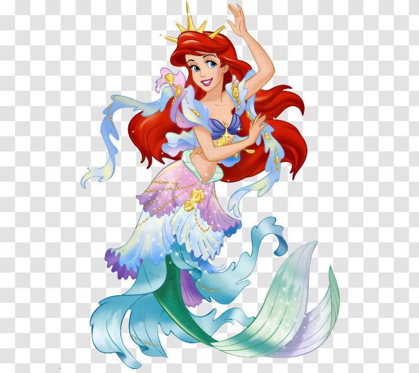 Ariel Princess Aurora Disney Mermaid Character - Heart Transparent PNG