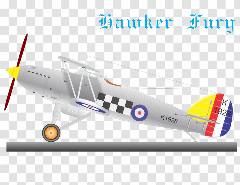 Hawker Fury Aircraft Hurricane Sea Airplane - Fighter Transparent PNG
