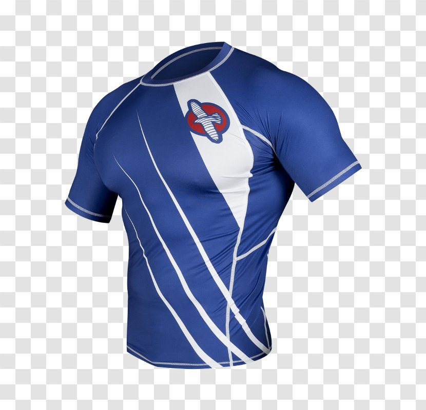 Rash Guard Long-sleeved T-shirt Mixed Martial Arts Clothing - Blue - Active Shirt Transparent PNG