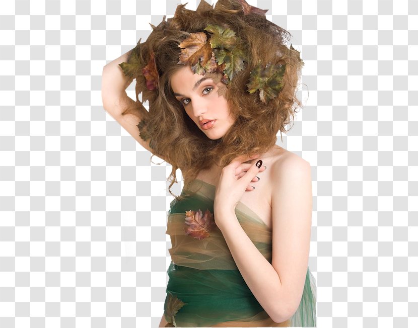 Long Hair Coloring Photo Shoot Fashion - Brown Transparent PNG