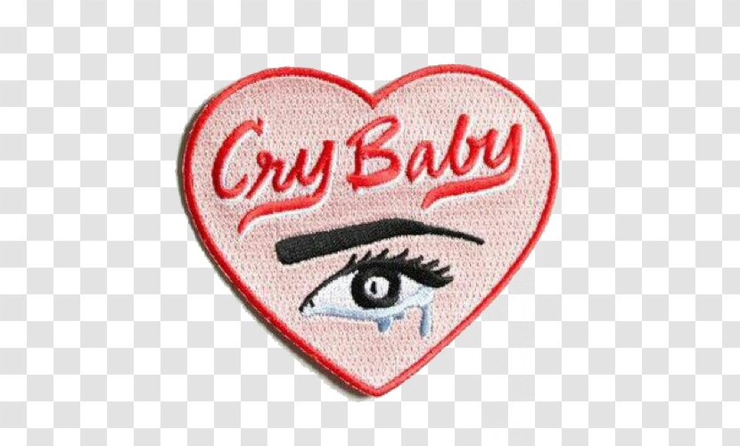 Cry Baby Iron-on Color Embroidered Patch - Cartoon - Mid-copy Red Background Transparent PNG