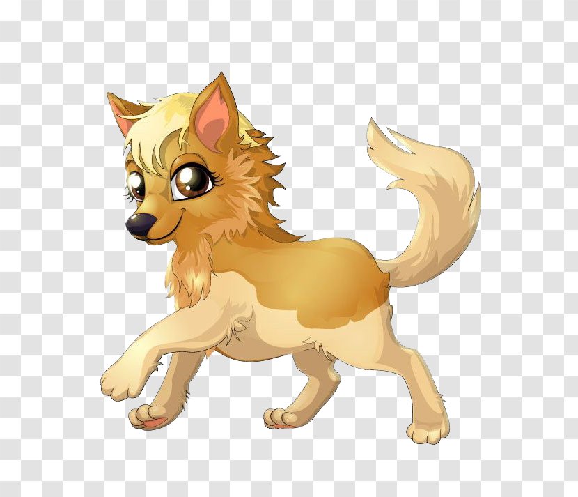 Gray Wolf Cartoon Drawing Clip Art - Mammal - Hand-painted Puppy Transparent PNG