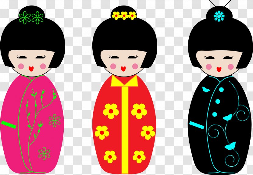 Japanese Dolls Kokeshi Clip Art Language - Doll - Japan Transparent PNG