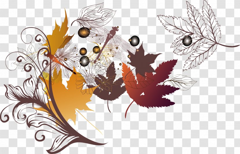 Tree Download - Flower - Autumn Withered Trees Painted Transparent PNG