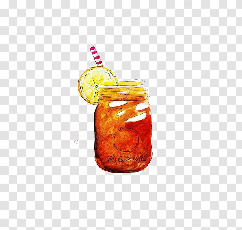 Long Island Iced Tea Sweet Mason Jar - Hand-painted Juice Transparent PNG