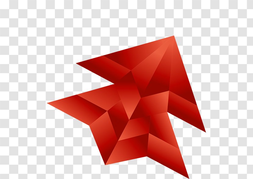 Line Angle - Red - Origami Information Material Transparent PNG