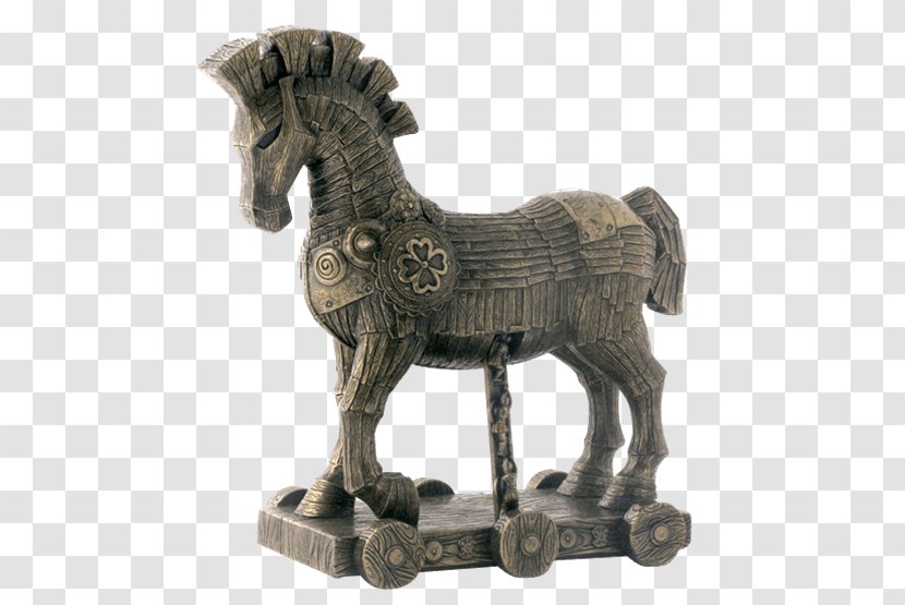 Troy Trojan War Bronze Sculpture Horse - Aeneid - Statue Transparent PNG