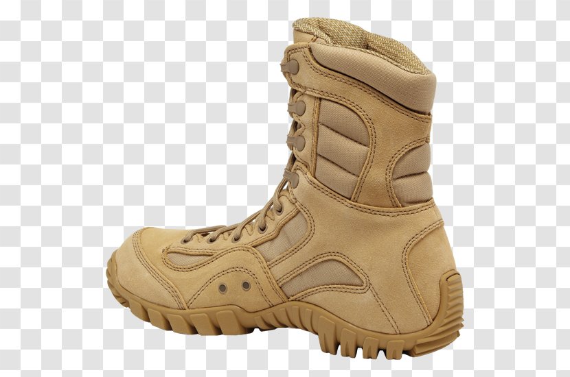 Hiking Boot High-heeled Shoe Military - Tan Transparent PNG