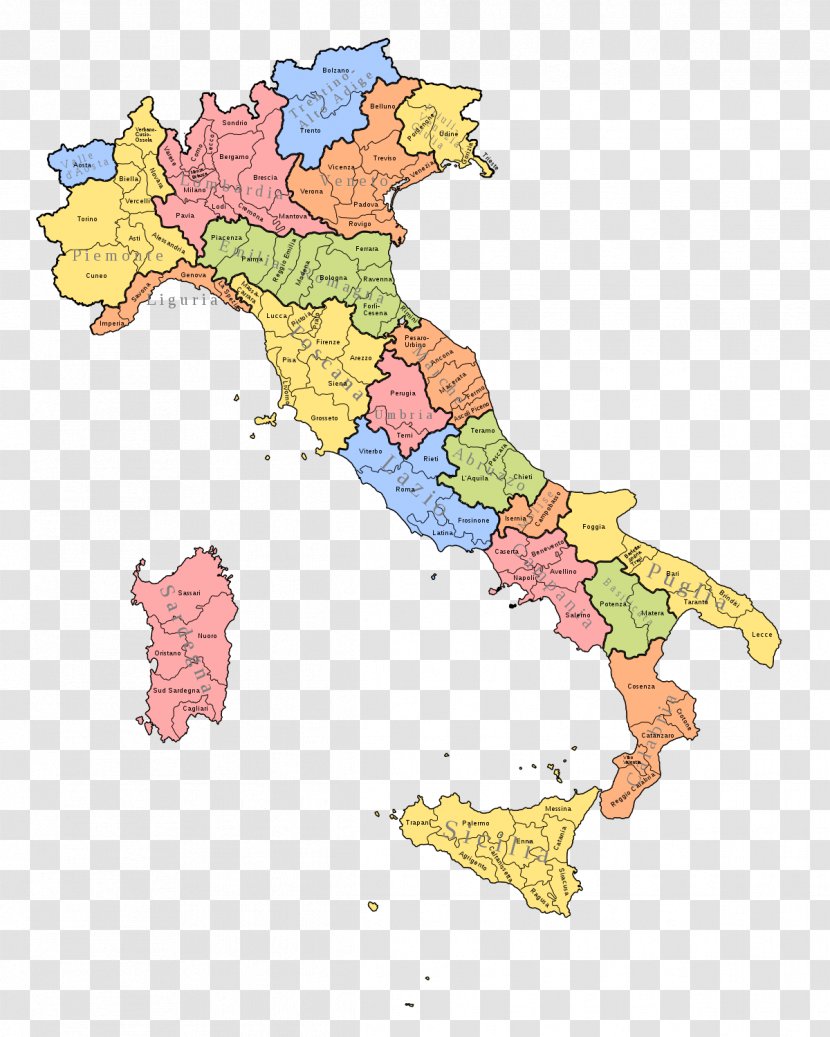 Regions Of Italy Calabria Provinces Abriola Picerno - Wikipedia Transparent PNG