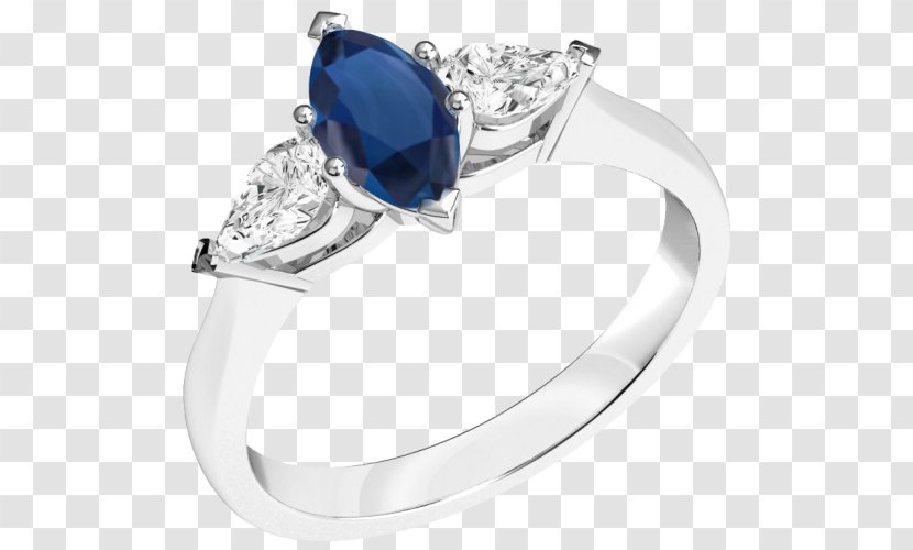 Sapphire Ring Diamond Cut Gold - Silver Transparent PNG
