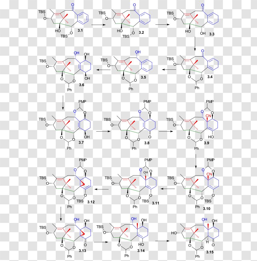 Paclitaxel Total Synthesis Kuwajima Taxol Chemical - Chemistry - Reagent Transparent PNG
