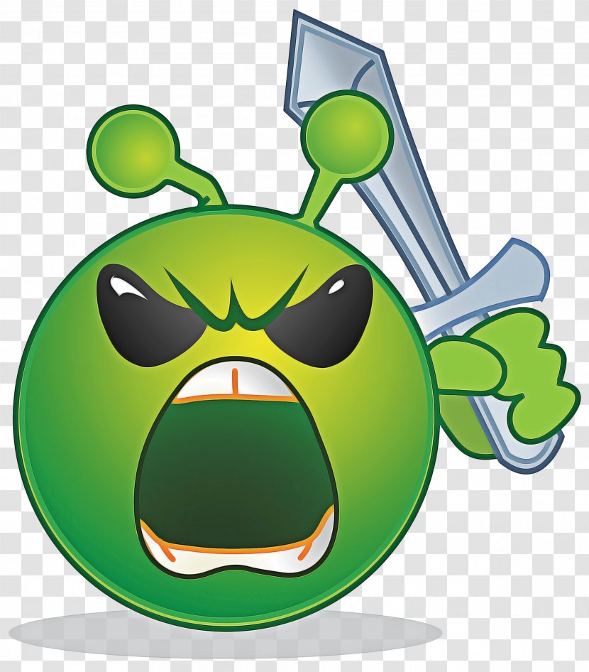 Green Smiley Face - Plant Cartoon Transparent PNG