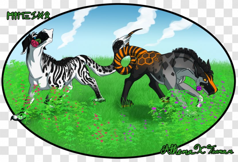 Tiger Cat Horse Mammal Ecosystem - Cartoon Transparent PNG