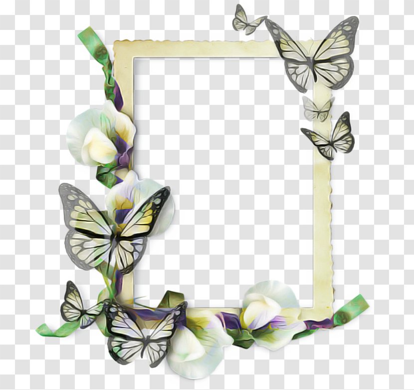 Christmas Photo Frames - Flower Frame - Interior Design Moths And Butterflies Transparent PNG