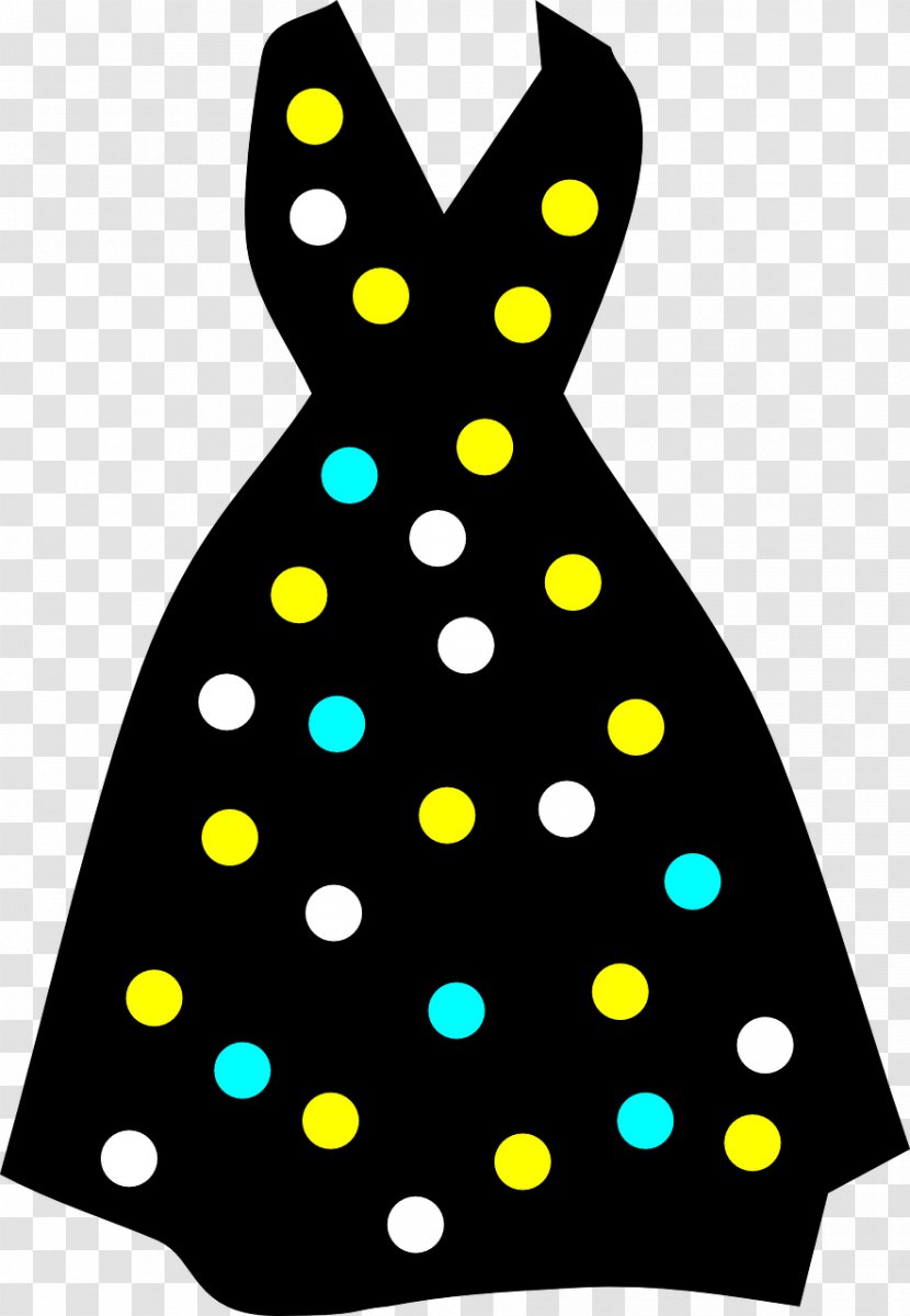 Dress Polka Dot Clothing Clip Art - Yellow Transparent PNG