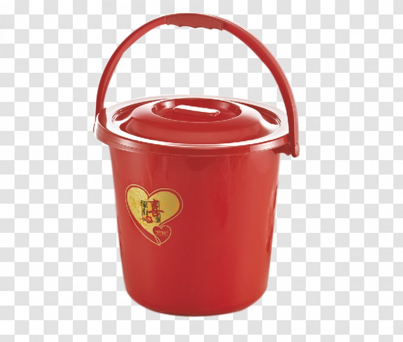 Bucket Red Lid Transparent PNG