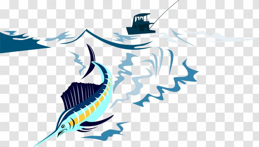 Logo Illustration - Fishing - Vector Painted Transparent PNG