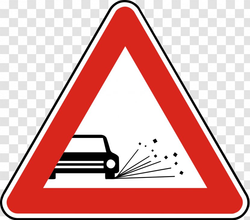 Traffic Sign Cone Loose Chippings Gravel Warning Transparent PNG
