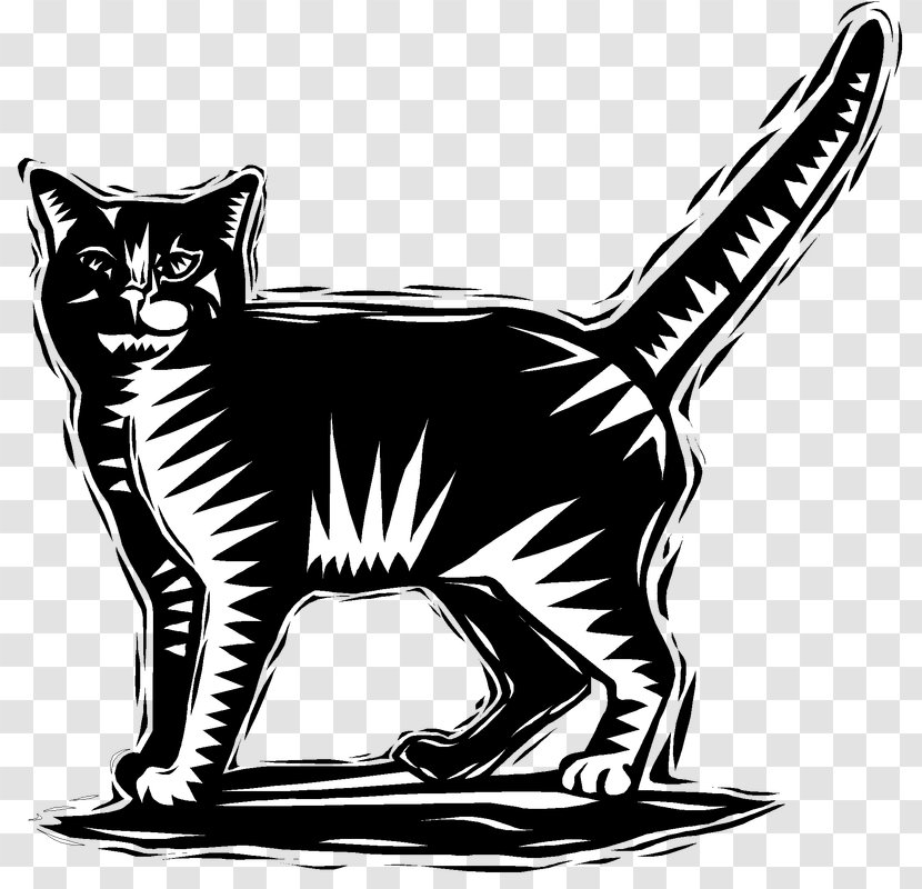 Whiskers Kitten Domestic Short-haired Cat Tabby Black - Monochrome Transparent PNG