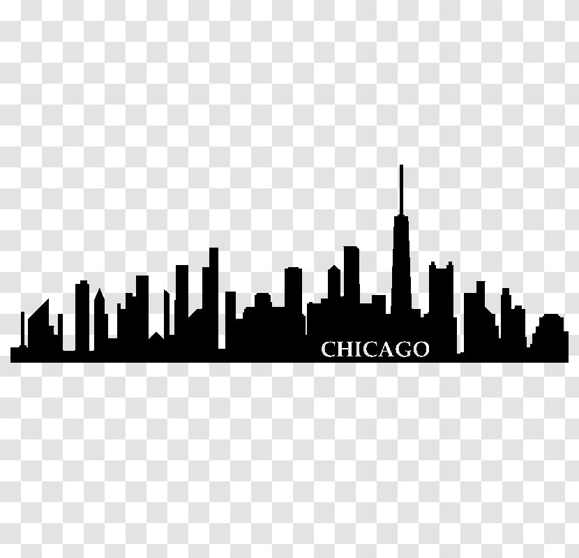 Wall Decal Skyline Cloud Gate - Chicago City Transparent PNG