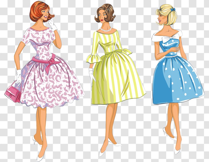 Woman Skirt Female - Tree - Three Women To Wear Skirts Transparent PNG