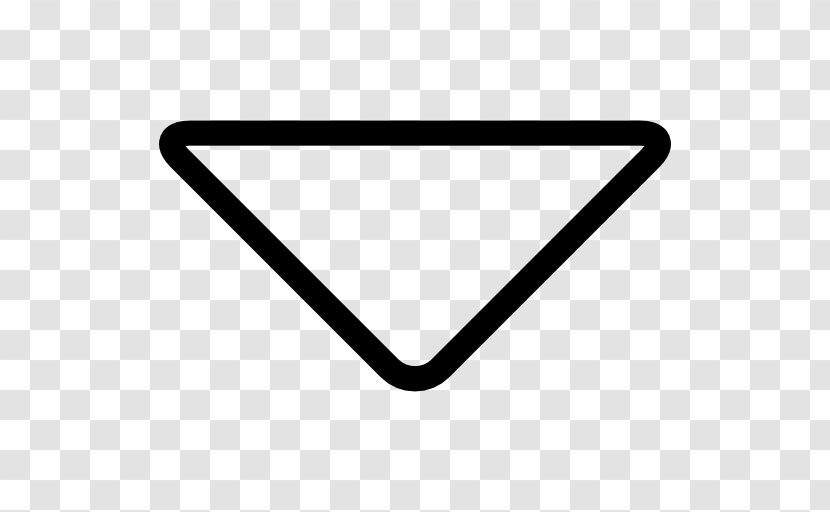 Arrow Triangle - Black - Triangular Transparent PNG