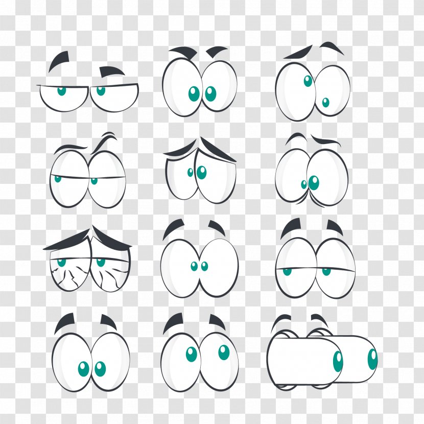 Comics Eye Cartoon Facial Expression - Humour - Vector Eyebrows Transparent PNG