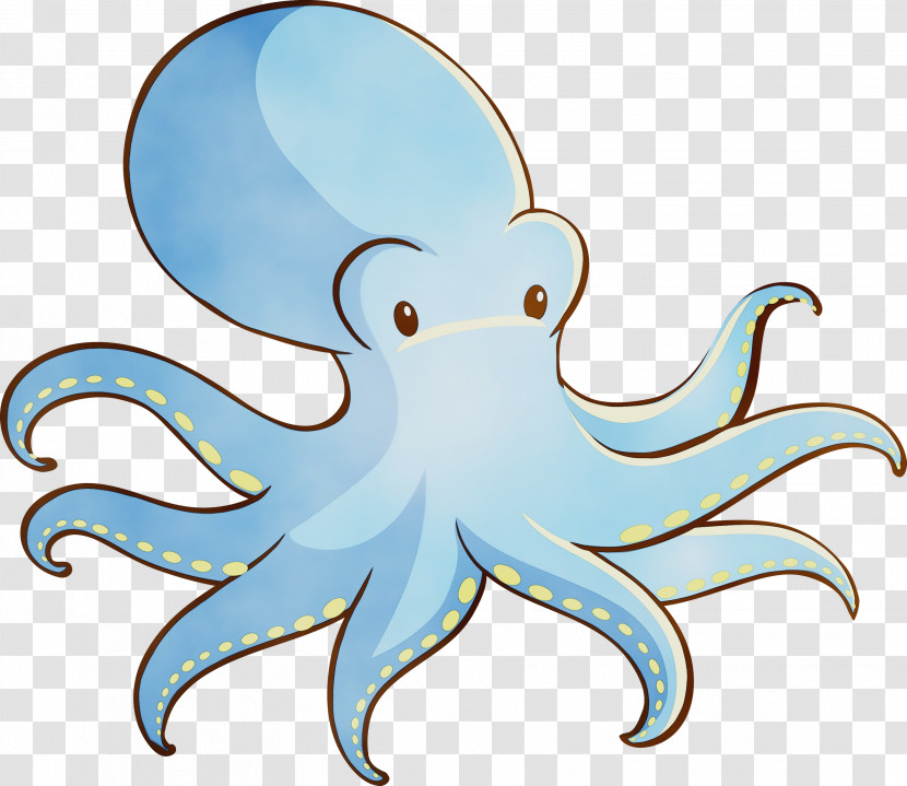Octopus Giant Pacific Octopus Aqua Octopus Cartoon Transparent PNG