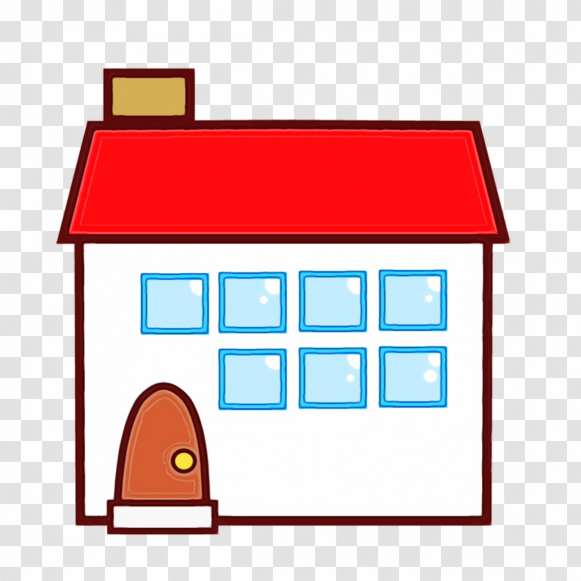 Cartoon Building House Plan House Transparent PNG