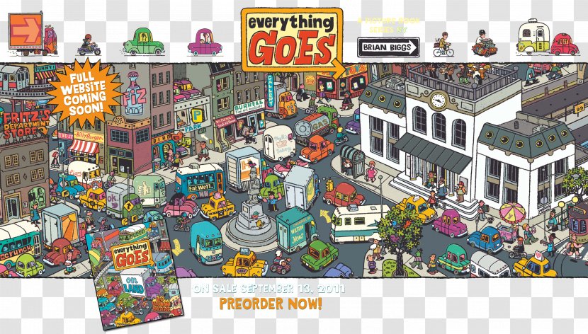 Everything Goes: On Land Car Vehicle Book Game - Toy Transparent PNG