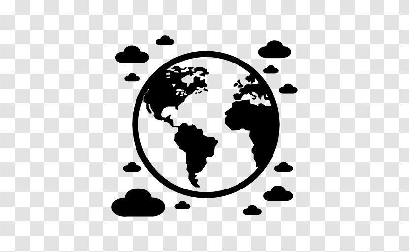 Globe World Earth - Monochrome Transparent PNG