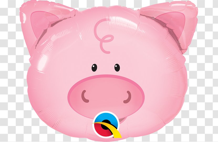 Mylar Balloon Party Birthday Gas - Pig - Playful Transparent PNG