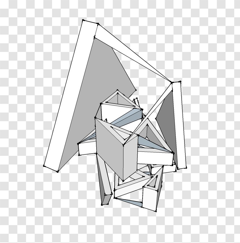 Line Triangle Diagram - White - Composition Design Transparent PNG