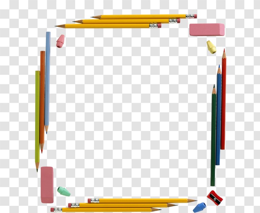 Paper Pencil Clip Art - Direct Download Link - Frame Vector Transparent PNG