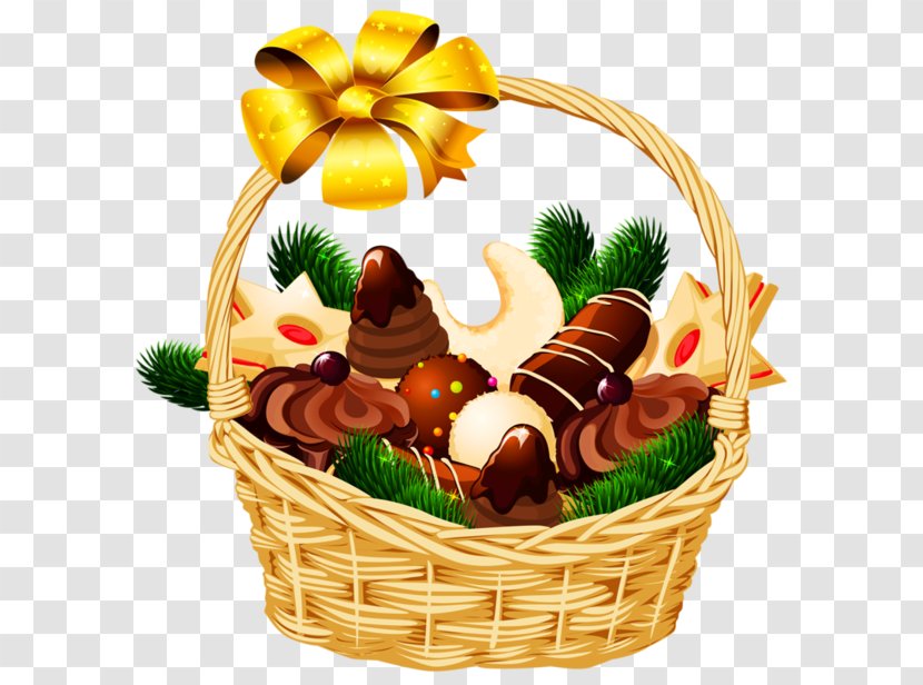 Christmas Food Gift Baskets Hamper Clip Art Transparent PNG