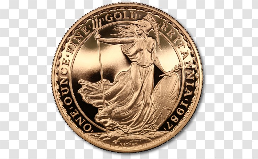 Gold Coin Royal Mint Britannia Transparent PNG